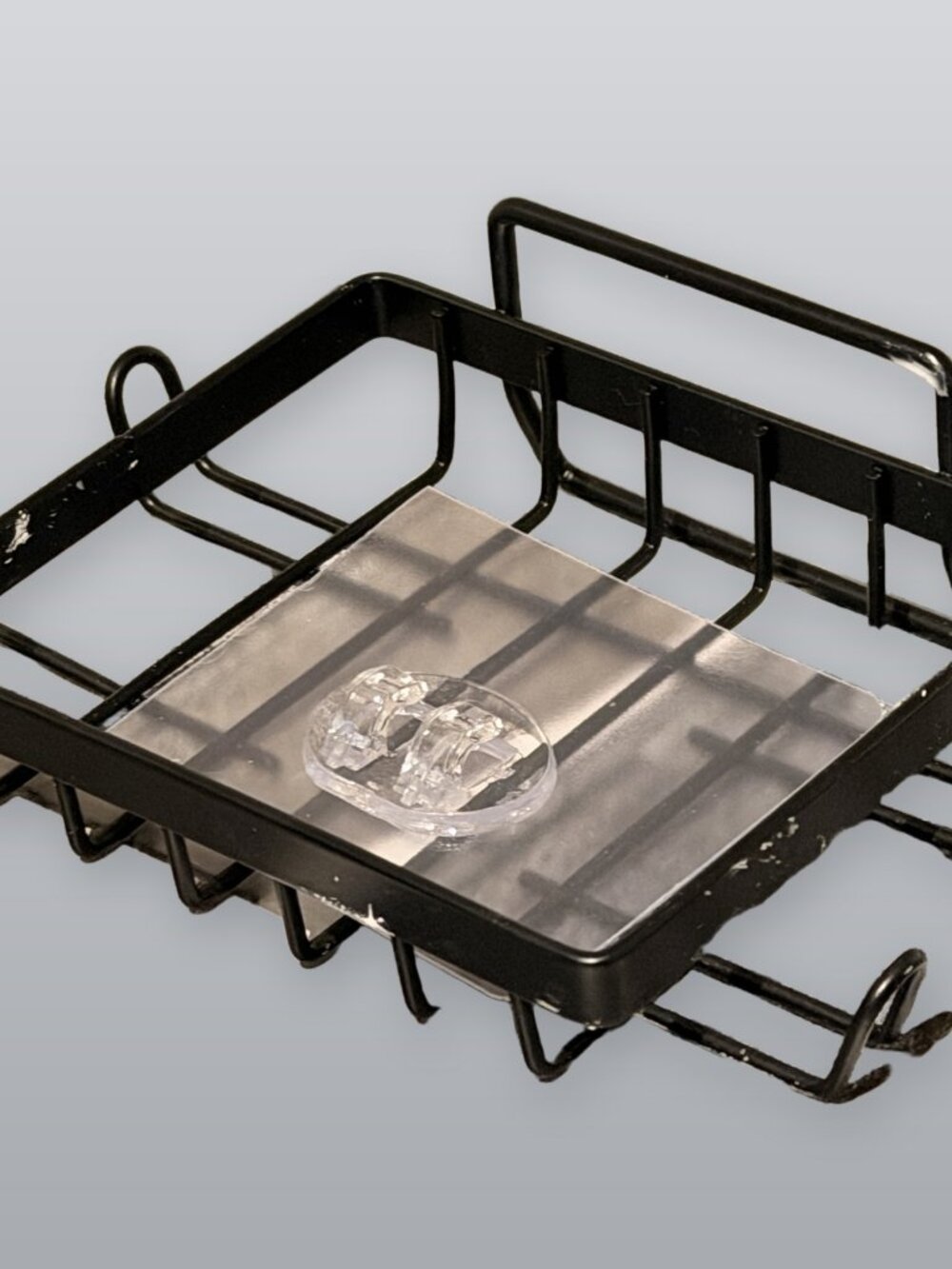 Black Wire Shower Caddy Set 3 Pc Adhesive Bath Basket Shelf Toothbrush Holder